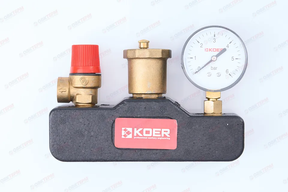 Группа безопасности котла KOER  1"(в термоизоляции) (KR.105РТ)  (3 бар)  (50 шт)