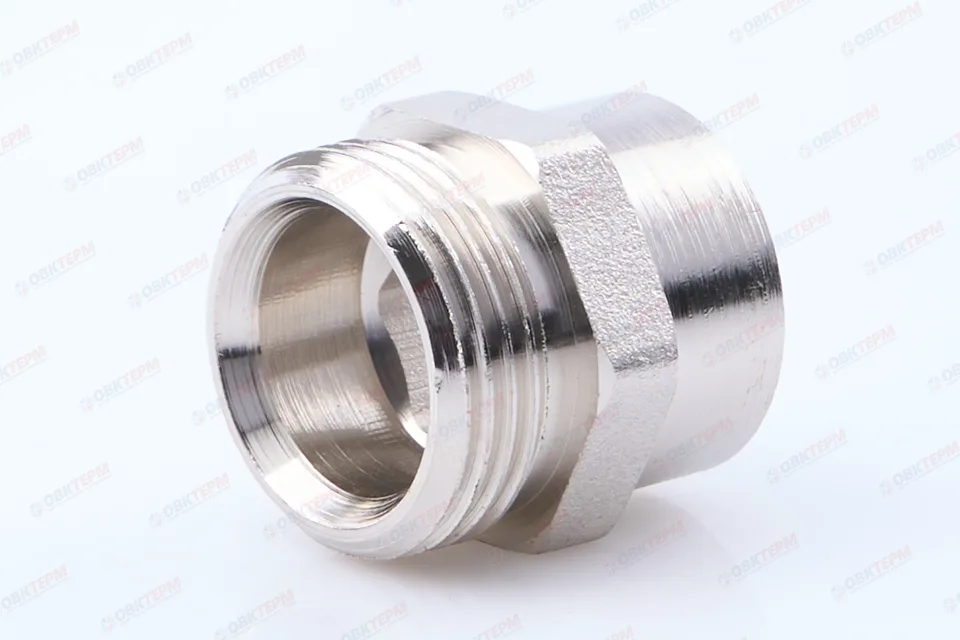 Переходник     1/2"В евроконус 3/4 нар.     никель     (Valtec)    (10уп/170ящ)