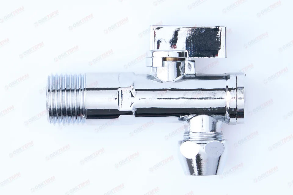 Кран для подкл. с/т приборов       TIM     1/2" - 3/8", хром. с сеткой   (1шт/60ящ)