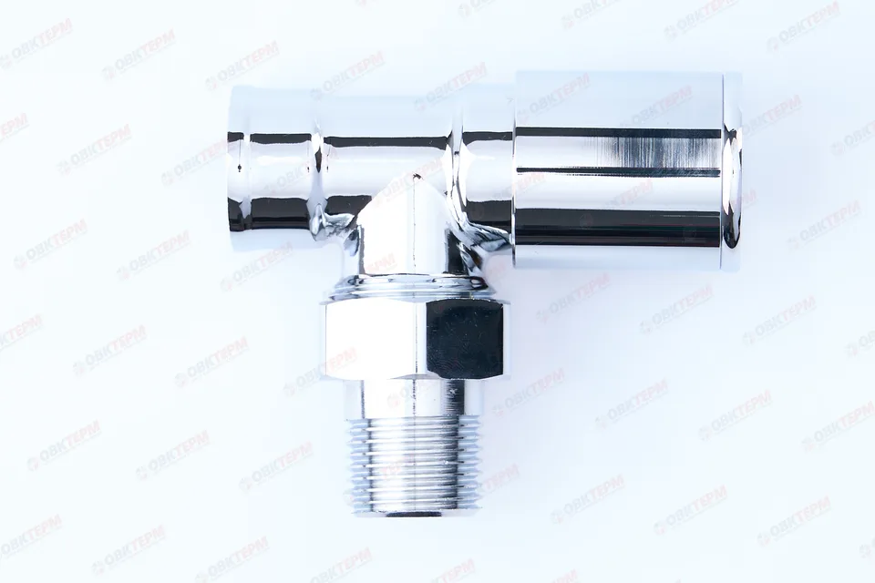 Кран  вентильный  с американкой   TIM  1/2"В - 1/2"Н  хром, угловой, вентельный   (1шт/60ящ)