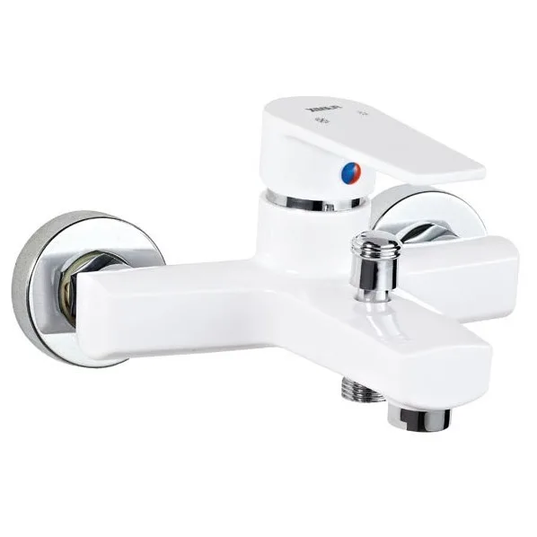 Смеситель д/ванны, короткий, PLAMIX Oscar-009 White (без шланга и лейки) (24шт/ящ)