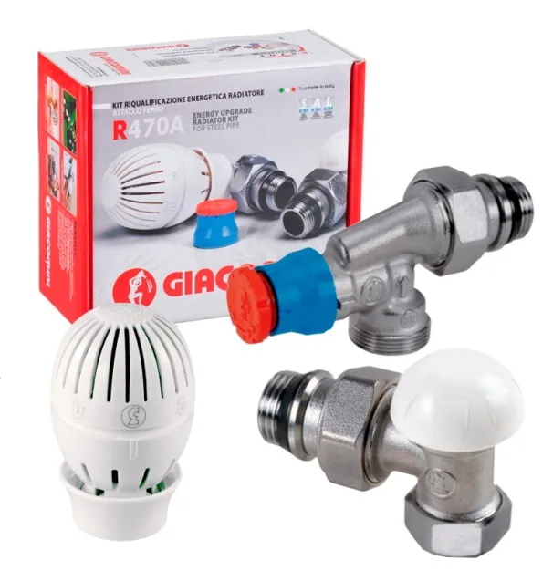 Комплект термо    GIACOMINI   угловой  1/2" (верх+низ+головка)  ОСЕВОЙ