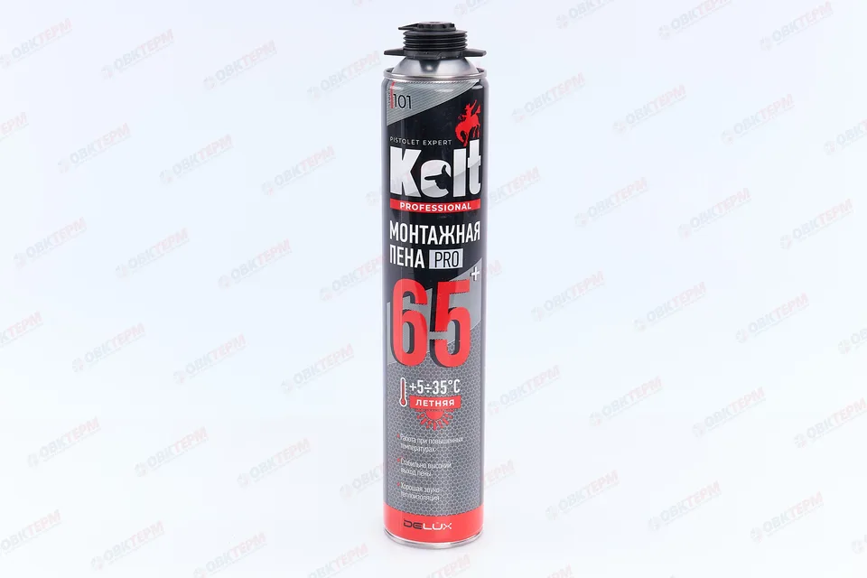 Пена монтажная KOLT PRO 65+ Летняя 950 гр (пистолет)