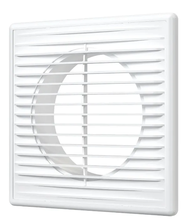 Решетка вентиляционная прямоточная ПФ Ш150*В150 разъемная, с фланцем d100, с сеткой (24шт/уп) Эра