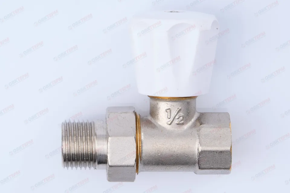 Кран рад.      Valtec Клапан ручной  для радиатора прямой 1/2"  (компактный)       (135/9)