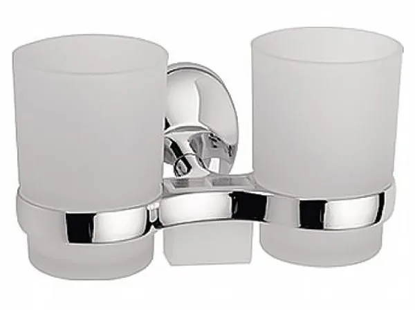 Держатель с 2-мя стаканами (стекло)  ZERIX ZX0950 / Z3316 (LR3308)    (40 шт/ящ)