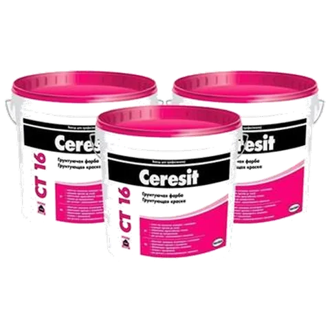 Ceresit Краска-грунт CT 16/ 10 л ведро (16 кг) (44 шт/пал)