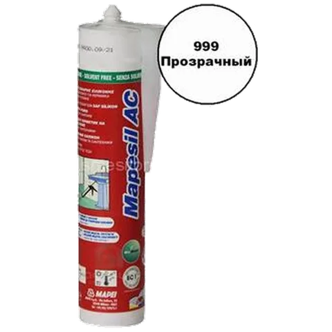 Герметик силиконовый MAPEI XS1, цвет №999 прозрачный 300 мл (12шт/уп)