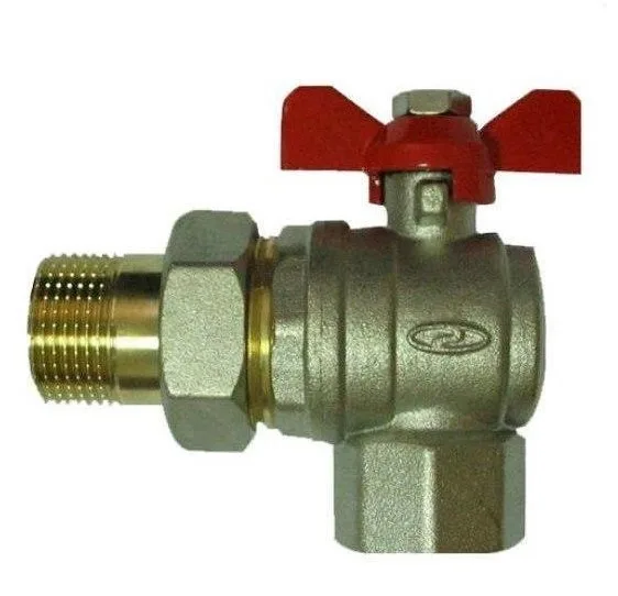 Кран шаровый с американкой   Solomon  1"   (УГЛОВОЙ)