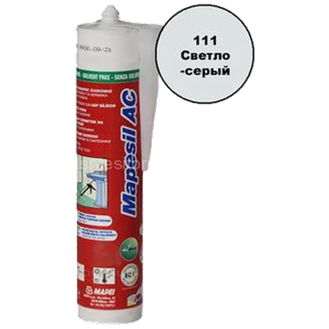 Герметик силиконовый MAPEI XS1, цвет №111 светло-серый 310 мл (12шт/уп)