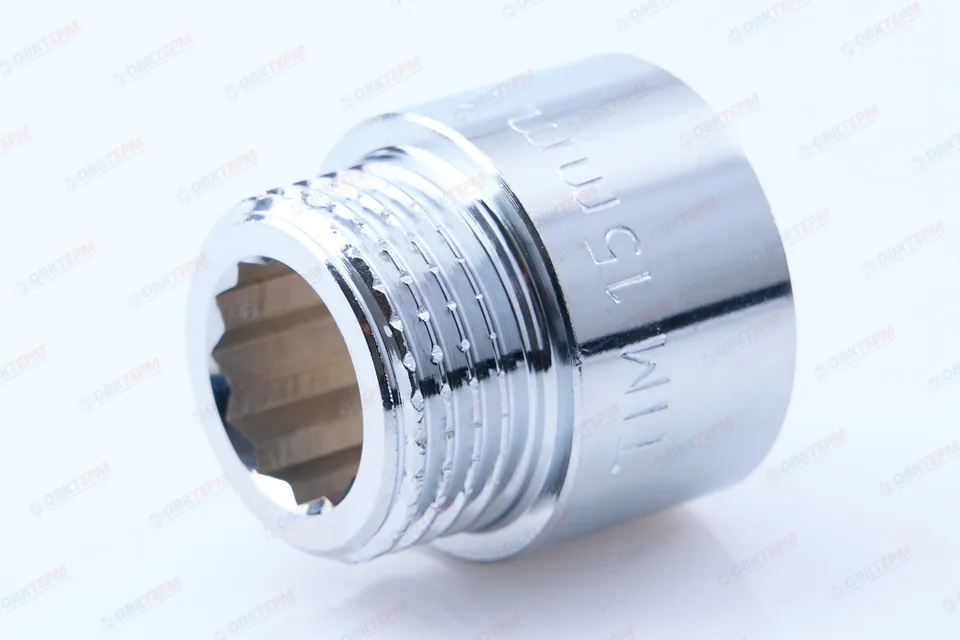 Удлинитель 1/2" , 15 мм Хром TIM (10шт/ 220 ящ)