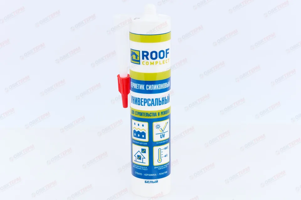 Герметик силиконовый Универсальный белый 260 мл (24шт/уп) Roof Complect/Daxmer