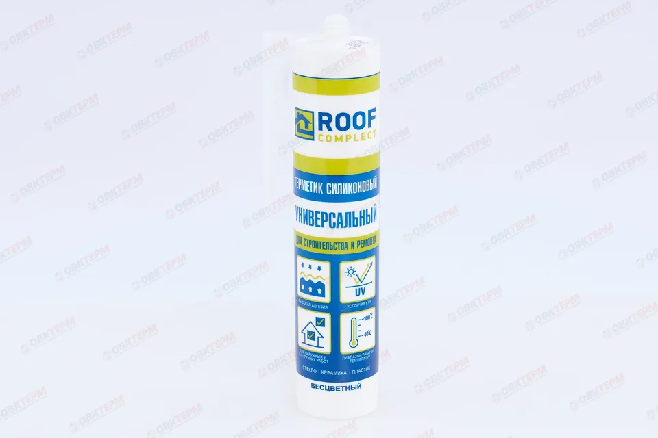 Герметик силиконовый Универсальный бесцветный 260 мл (24шт/уп) Roof Complect/Daxmer