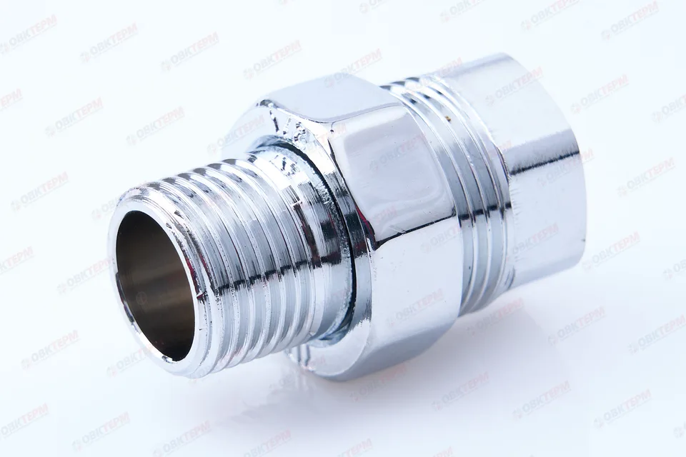 Американка хром TIM   1/2" прямая   (10шт/120ящ)
