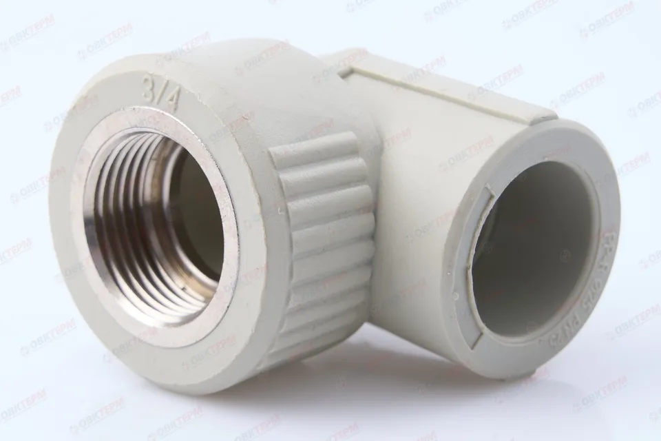 Угол с МРВ 25 * 3/4" (PP-R СЕРЫЙ РОССИЯ) (180/20)