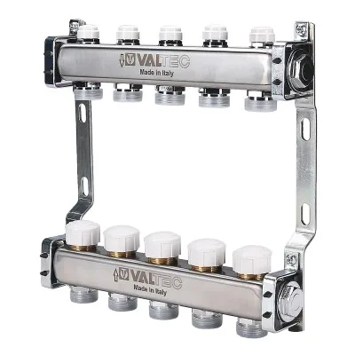 Коллект. ГРУППА   Valtec НЕРЖ  в сборе 1* 3 вых. Еврок.3/4