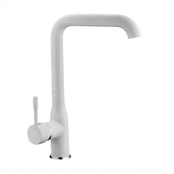 Смеситель д/кухни ZERIX MAYA-011 WHITE (LR4698W)  Ø35 белый  (10 шт/ящ)