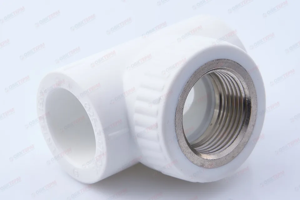 Тройник с МРВ 20 * 3/4" * 20 (PP-R СЕРЫЙ РОССИЯ) (120/10)