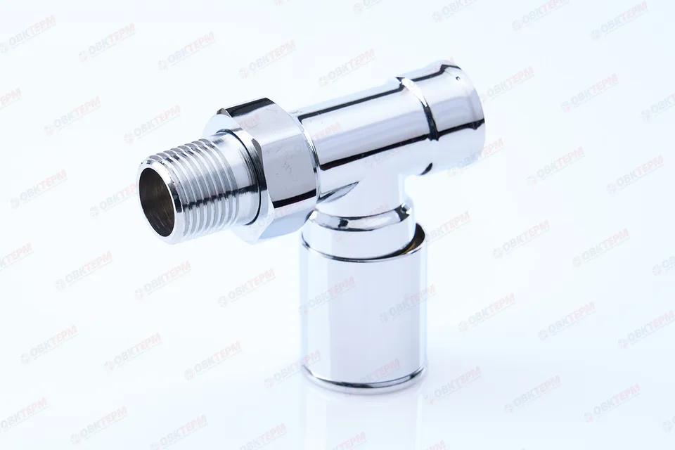 Кран вентильный с американкой TIM 1/2"В - 1/2"Н хром, прямой, вентельный (6шт/60ящ (60/1)