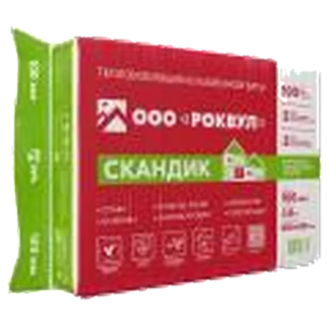 Мин. Изол. Роквул Скандик 100*600*800 (2,88м2/ 0,288м3) 6шт/спайка 36шт/пал