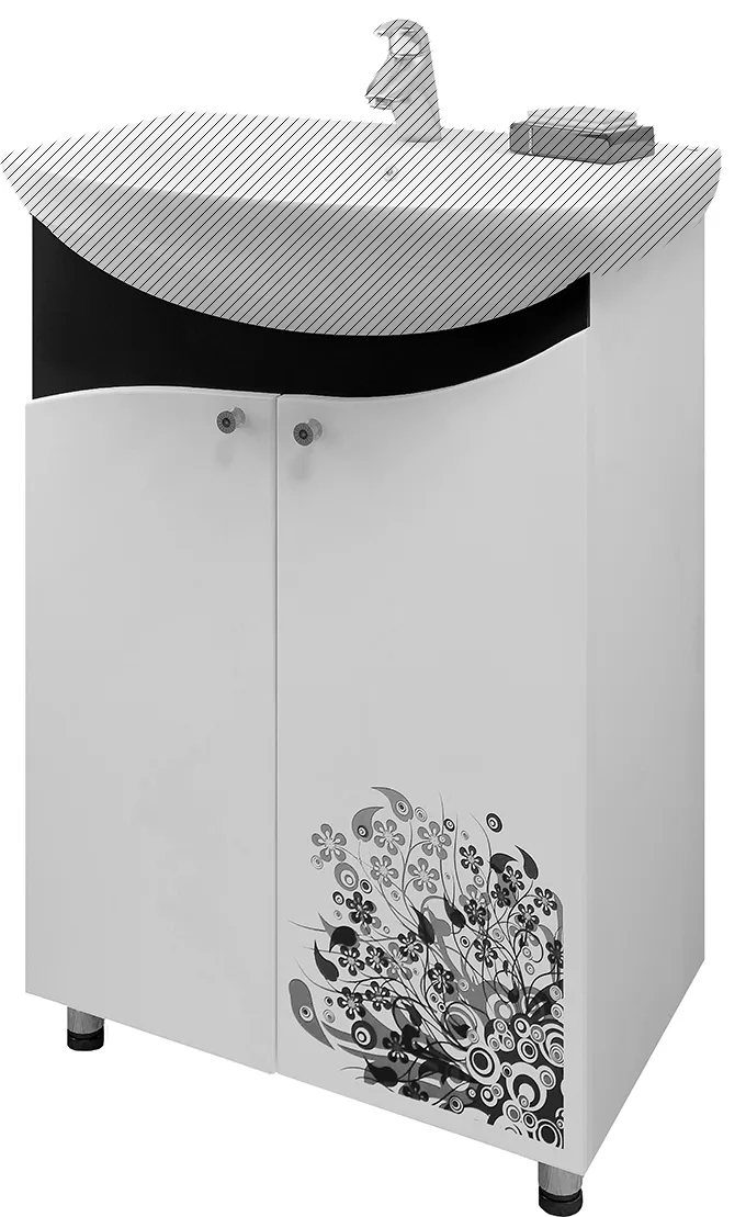 Тумба EvaGold 55-5  "Spring" (ум Элеганс 55) черн