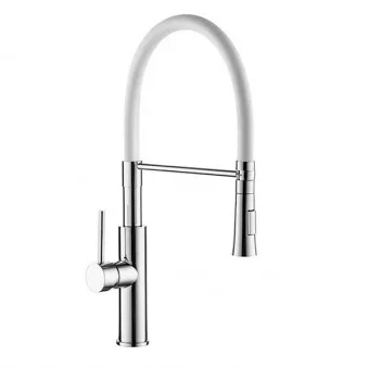 Смеситель д/кухни REFLECTOR ZERIX ELITE-011 (LR4097-3) Ø35 (белый+хром) (10 шт/ящ)