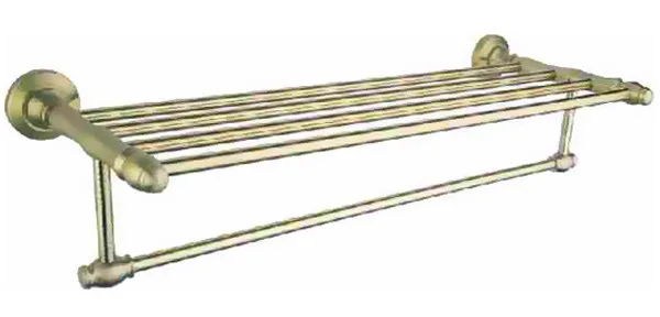 Полотенцедержатель c полкой 60см  ZERIX LR1324С  бронза   (10 шт/ящ)