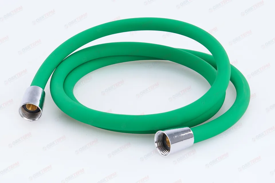Шланг д/душа  ZERIX  SILICON  F12 Green    150см (48 шт/ящ)