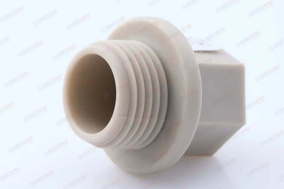 Заглушка резьбовая 20х1/2" СЕРАЯ PP-R (RTP) (480/120)