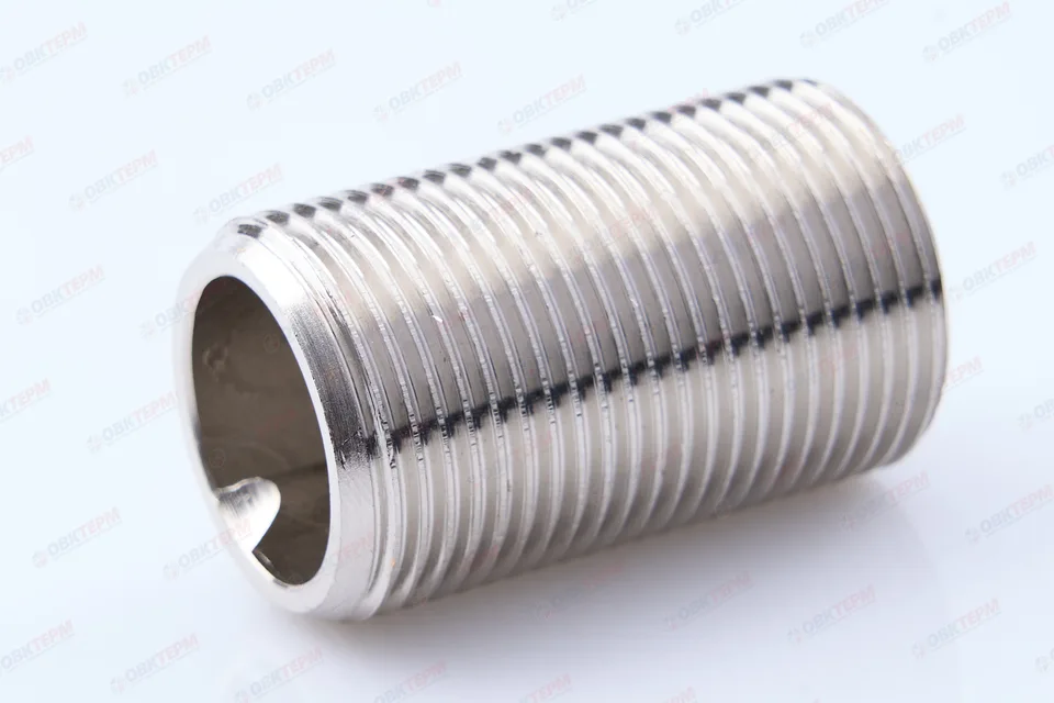 Ниппель под сгонный ключ 3/4" никель (Valtec)