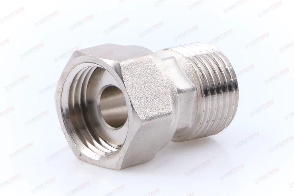 Полусгон прямой с накидной гайкой 1/2"Н - 1/2"В  (Valtec)   (10уп/200ящ)