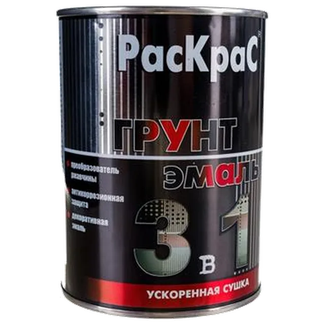 Грунт-эмаль Раскрас Черная 2,5 кг (6 шт)