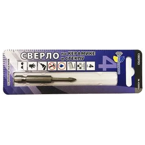 Сверло по стеклу и керамике 4мм ТРИО ДИАМАНТ 430004