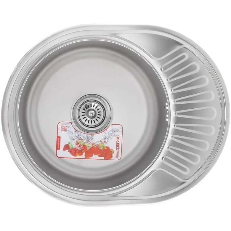 ZERIX мойка Z5745-06-160E (SATIN) ВРЕЗНАЯ /сифон (10шт/ящ)