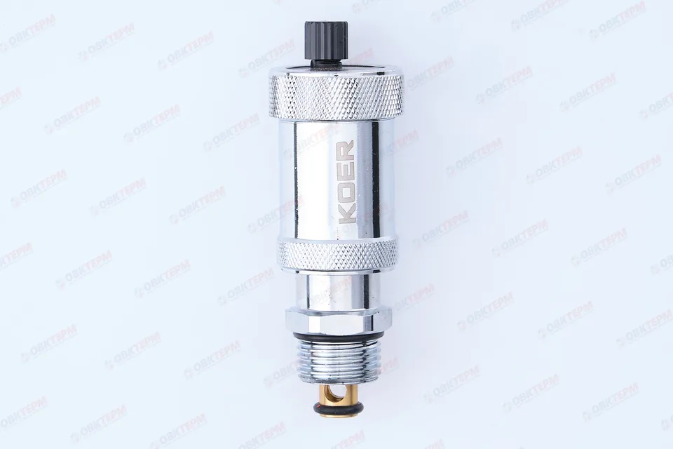 Воздухоотводчик автом. 1/2"   KOER (KR.1254) ХРОМ прямой с обр. кл.    (100 шт)