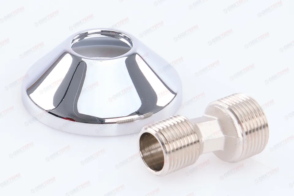 Эксцентрик с декоративной чашкой  3/4" * 1/2"  никель   (Valtec)   (1уп/35шт)
