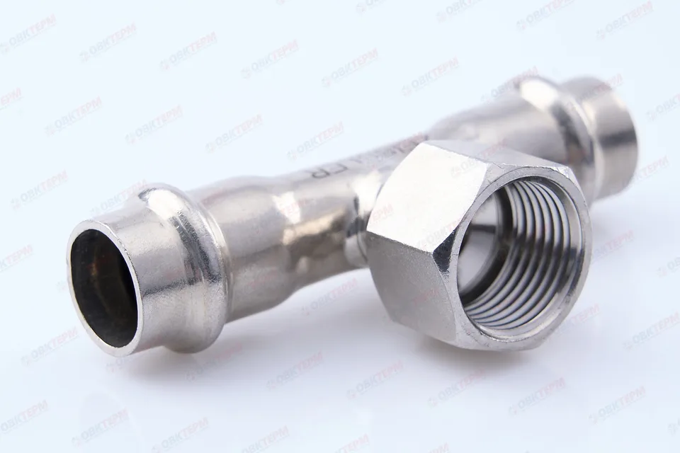 Тройник пресс из нерж.ст. 15 х 1/2"В х 15 TIM (80/5)
