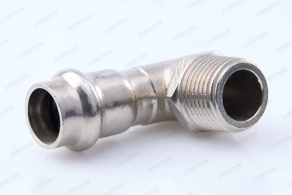 Угол пресс из нерж.ст.  15 х 1/2"Н    TIM  (130/5)