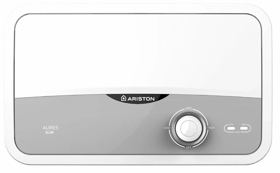 Проточник Ariston AURES S 3.5 COM PL (душ+кран, 3,5 кВт, ш290*в183*г108)
