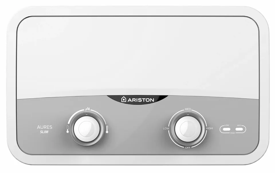Проточник Ariston AURES SF 5.5 COM PL (душ+кран, 5,5 кВт, ш295*в180*г115)