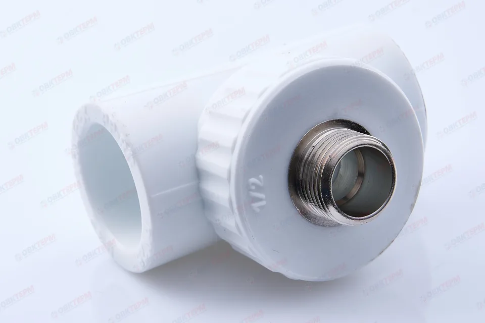 Тройник с МРН  32 * 1/2"      (VALFEX)  белый   (30/10)