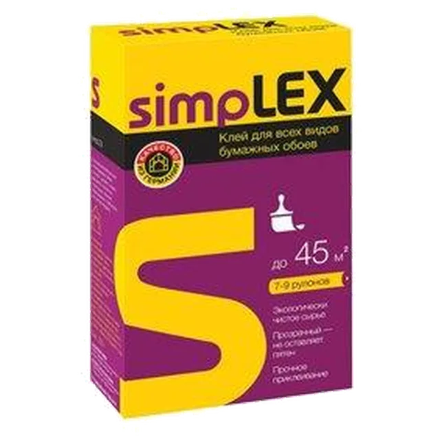 Клей для всех видов бумажных обоев "SIMPLEX" 0,250кг (12 шт/уп)