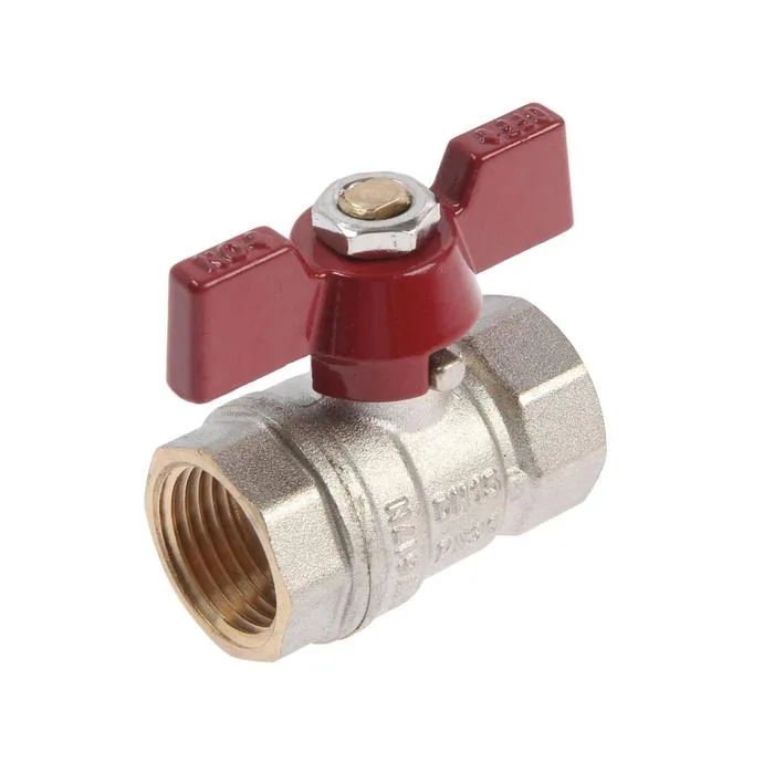 Кран шаровый     TIM      3/4" ВВ   бабочка    "STANDARD"          (36/12 шт)