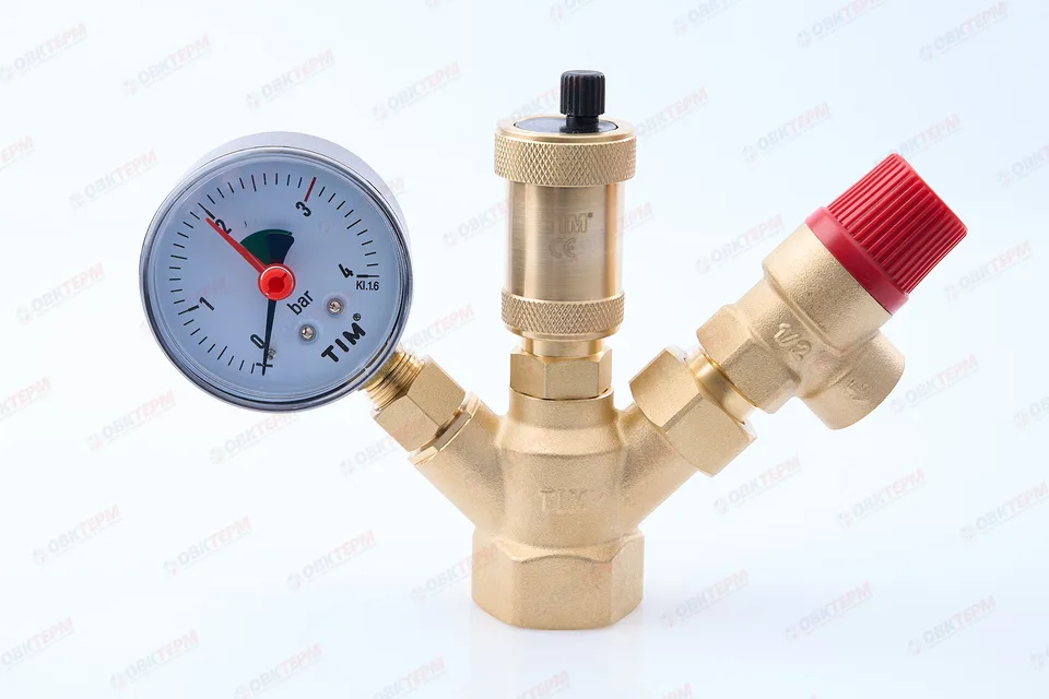 Группа безопасности котла     TIM  МИНИ 1"-3 bar    (JH-1024-3)    (16)
