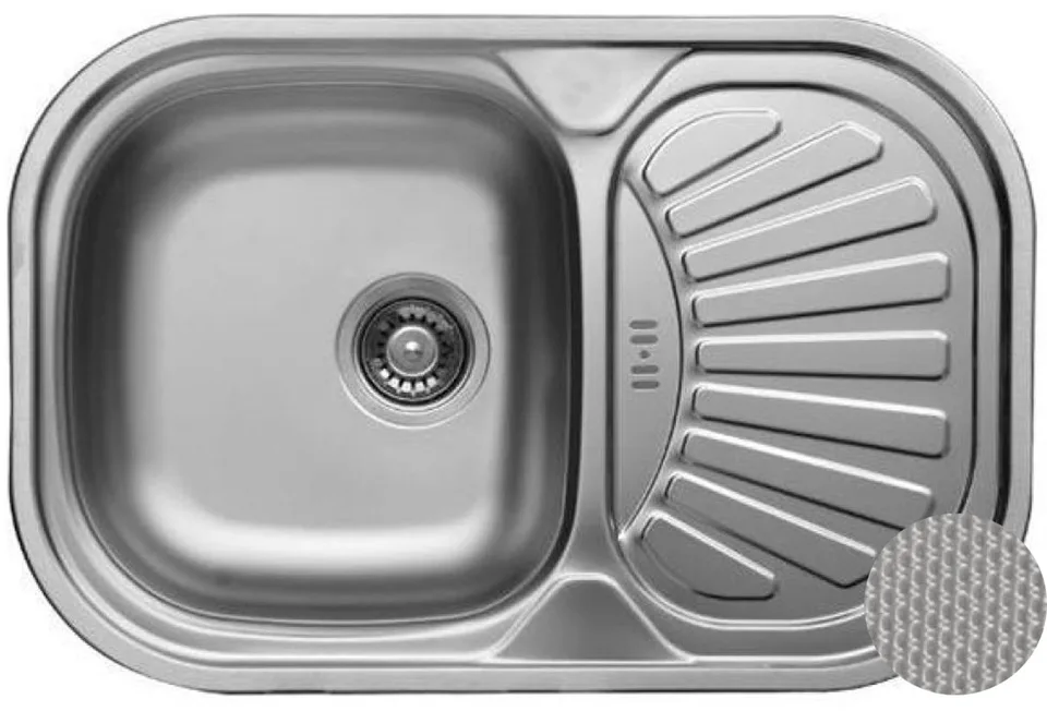 ZERIX мойка Z7549-08-180MD (micro decor) ВРЕЗНАЯ /сифон (10шт/ящ)