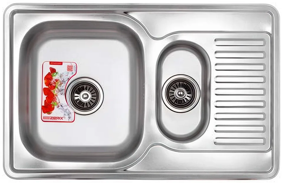 ZERIX мойка Z7850-08-180E (SATIN) ВРЕЗНАЯ /сифон (5шт/ящ)