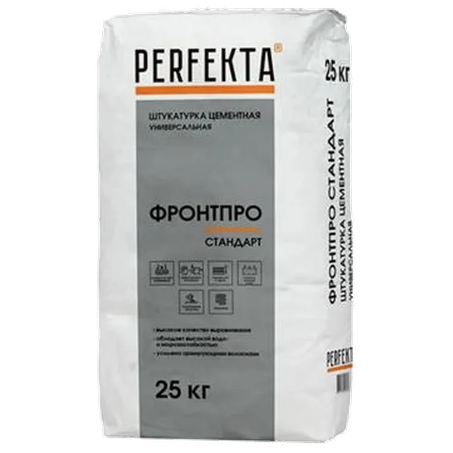 PERFEKTA Штукатурка фасадная ФронтПро Стандарт 25кг (54 шт/пал)