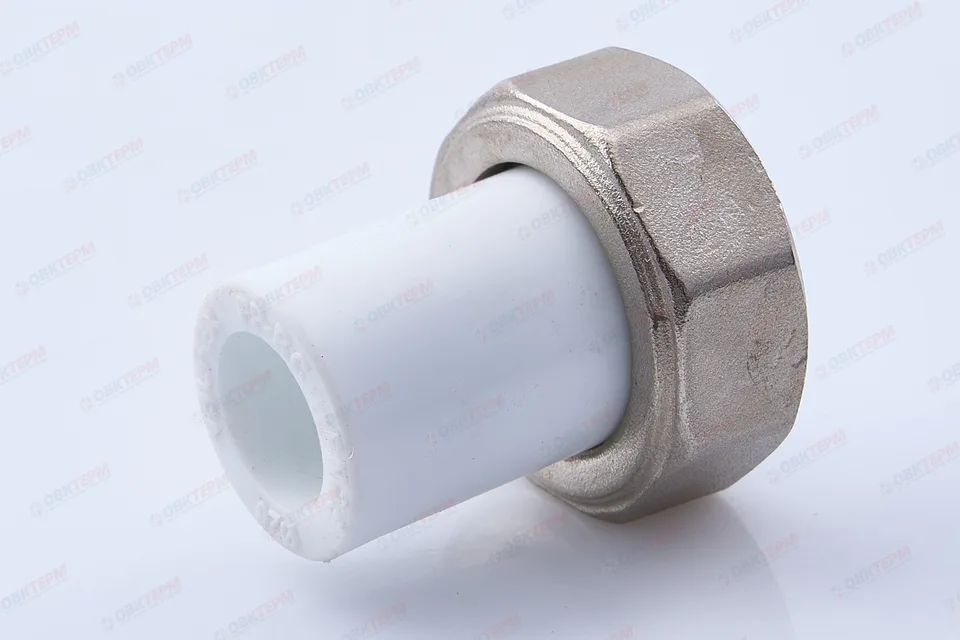 Штуцер с накидной гайкой   20*  3/4"     (VALFEX)  белый  (300/50)
