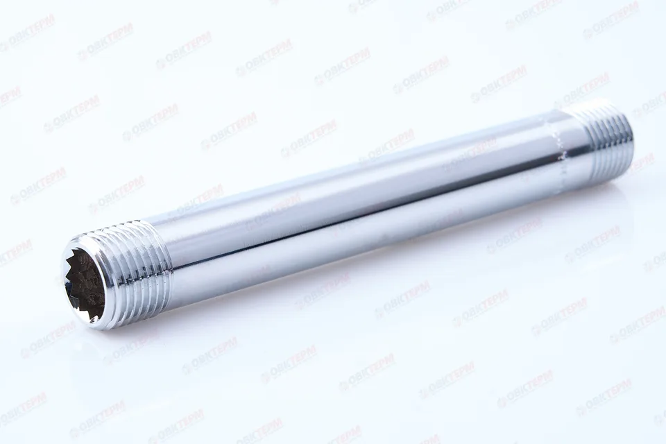 Ниппель 1/2" х 1/2"150мм   Хром  TIM   (5шт/75ящ)