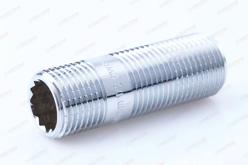 Сгон 1/2" ш/ш 60мм Хром TIM (10шт/130ящ)